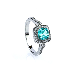 Anillo de Plata Micropave Paraiba