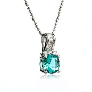 Paraiba en Plata de Ley .925 Collar