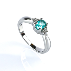 Anillo de Paraiba Con Plata 925