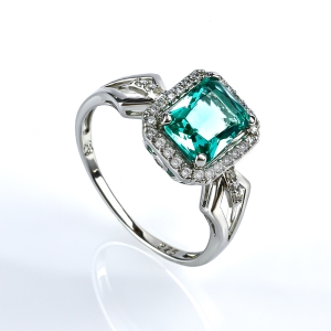 Anillo de Plata De Ley 925 con Paraiba