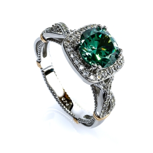 Anillo de Alejandrita en Plata .925 Azul a Verde