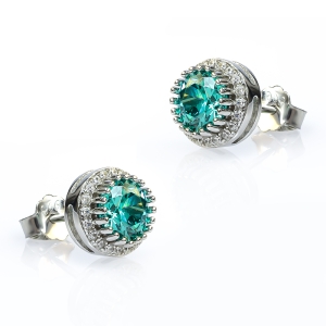 Pendientes de Plata Esterlina con Turmalina