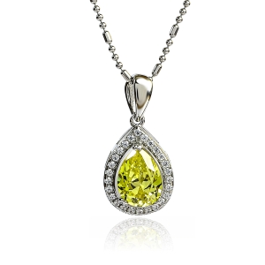 Hermoso Dije de Plata .925 con Alejandrita Amarilla