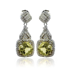 Cambio de color Alejandrita Juego de plata Amarillo Verde