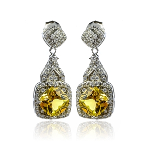 Cambio de color Alejandrita Juego de plata Amarillo Verde