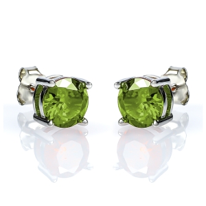 Aretes con Peridoto en Plata .925