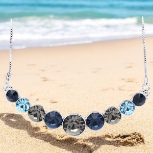 Collar de Cristal Swarovski Color Azul