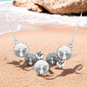 Collar de Cristales Swarovski Color Blanco