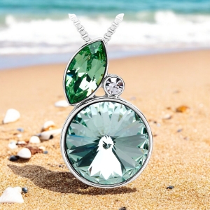 Bonito Collar Citrus Color Verde de Cristal Swarovski