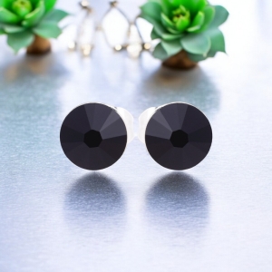 Divinos Aretes de Cristal Swarovski con Rodio Negros