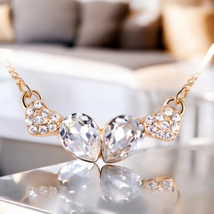 Collar con Cristal Swarovski y Baño de Oro