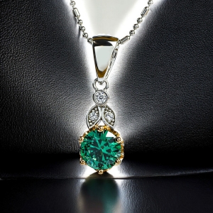 Juego de Alejandrita Con Plata Arete y Dije Set