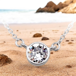 Collar Swarovski con Cristal Blanco