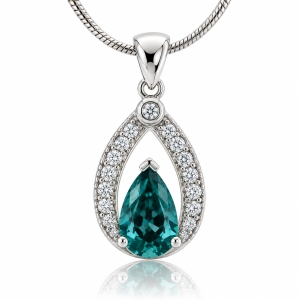 Dije con Alejandrita Bicolor en Plata de Ley