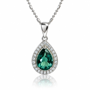 Hermoso Dije de Plata .925 con Alejandrita Azul a Verde