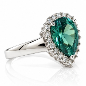 Anillo de Alejandrita y Zirconias en Plata .925