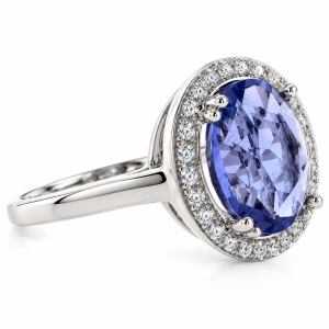 Anillo Hermoso de Alejandrita en Plata .925 ( Azul a Morado )