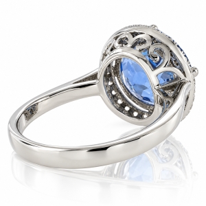 Anillo de Alejandrita Azul a Morado en Plata