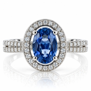 Anillo de Alejandrita Bicolor Azul a Morado