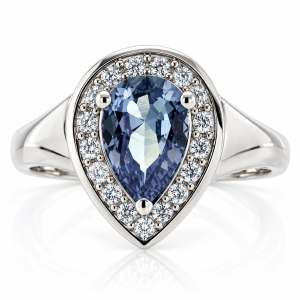 Anillo de Alejandrita Bicolor en Corte de Pera