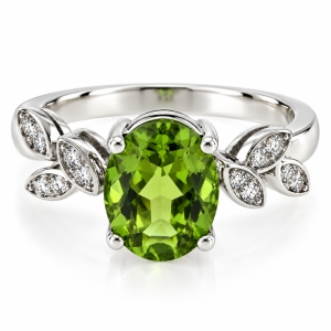 Anillo de Alejandrita Bicolor en Plata .925 ( Verde/Marrón )