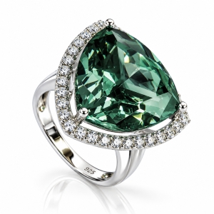 Anillo de Alejandrita Corte Trillion