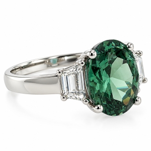 Anillo de Alejandrita ( Azul/Verde) en Plata .925
