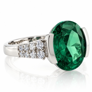 Anillo de Alejandrita ( Verde/Azul ) en Plata de Ley