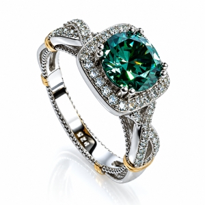 Anillo de Alejandrita en Plata .925 Azul a Verde