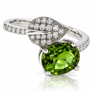 Anillo de Alejandrita en Plata .925 ( Verde/Marrón )
