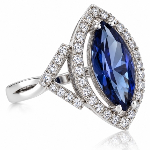 Anillo de Alejandrita en Plata Fina ( Azul a Morado )