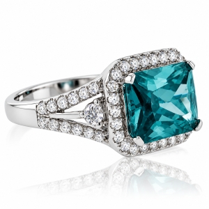Anillo de Alejandrita en Plata Fina de Ley ( Verde/Azul )