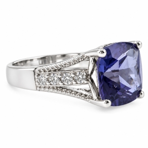 Anillo de Alejandrita en Plata de Ley .925 ( Morado/Rosa )