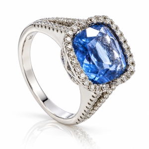 Anillo de Plata de Ley con Alejandrita Azul a Morado