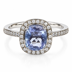 Anillo de Plata y Alejandrita Morado Azul