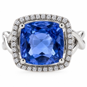 Anillo Hermoso de Alejandrita en Plata ( Azul/Morado )