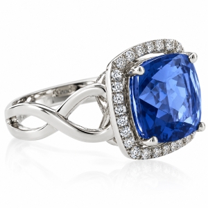 Anillo Hermoso de Alejandrita en Plata ( Azul/Morado )
