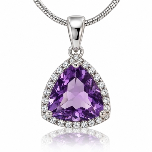 Dije con una Piedra de Alejandrita Bicolor en Plata .925