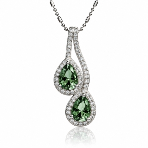 Dije de Alejandrita Corte Ovalada en Plata .925