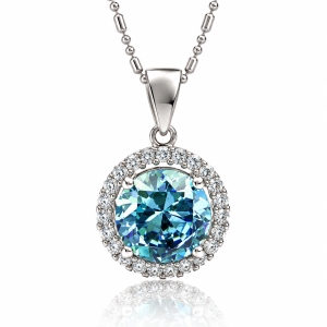 Dije de Plata Con Alejandrita Cambio de Color Azul a Verde