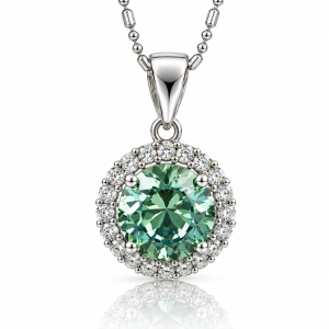 Dije de Plata Con Alejandrita Cambio de Color Azul a Verde