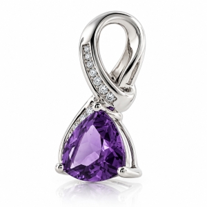 Dije de Plata Fina .925 con Alejandrita Bicolor ( Morado/Azul )
