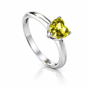 Anillo de Piedra con Forma de Corazón de Alejandrita