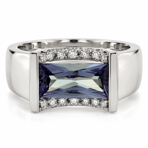 Hermoso Anillo de Alejandrita en Plata .925 ( Morado/Rosa )