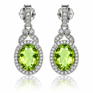 Juego de Dije y Aretes de Plata .925 con Alejandrita Amarilla