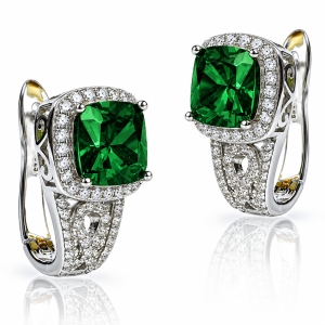 Set de Corte Princesa Esmeralda Aretes y Dije
