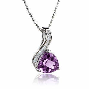 Dije de Plata Fina .925 con Alejandrita Bicolor ( Morado/Azul )