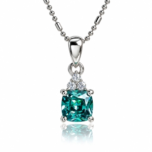Dije de Alejandrita Corte Almohada Solitario en Plata .925