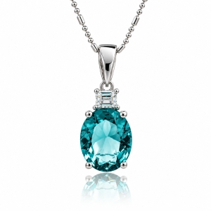 Dije de Plata de Ley con Alejandrita ( Verde/Azul )