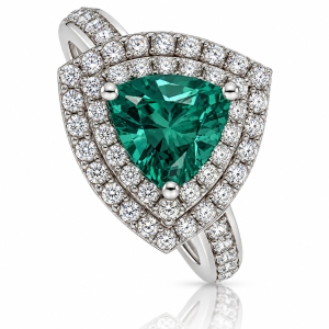 Anillo de Alejandrita corte Triangular en Plata .925